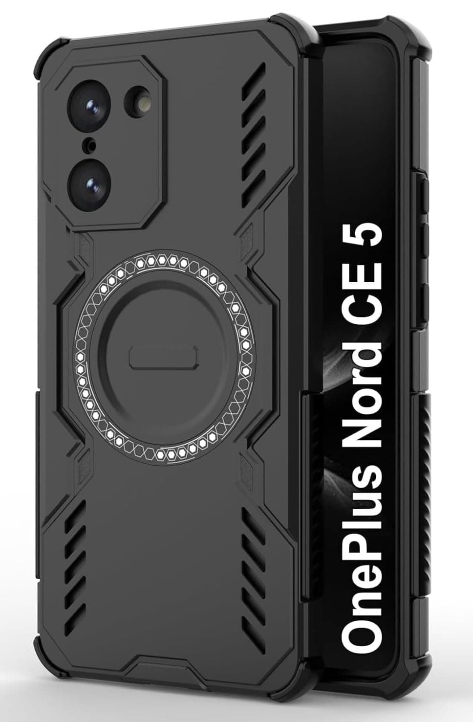 ShieldTech Back Cover Case for OnePlus Nord CE5 5G | 360° Protection Mobile Phone Case Mag-Safe | Back Cover for 1 + OnePlus Nord CE 5 5G / One Plus Nord CE5 5+G - Black TPU+PC
