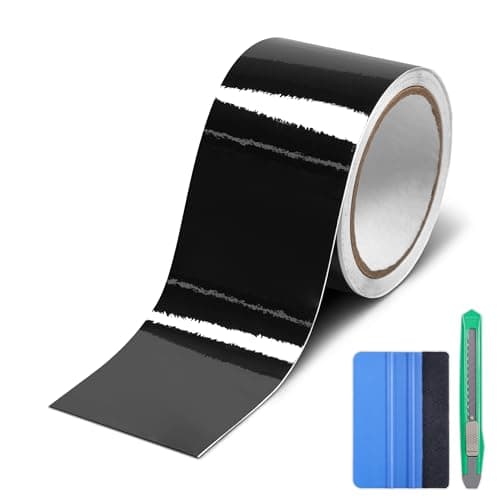 Lypumso Gloss Black Vinyl Wrap for Chrome Delete, 3 Inch x 30ft Automotive Grade Self-Adhesive Tape DIY Car Exterior Door Edge Guard, Window Sill Trim Protection Anti-Scratch