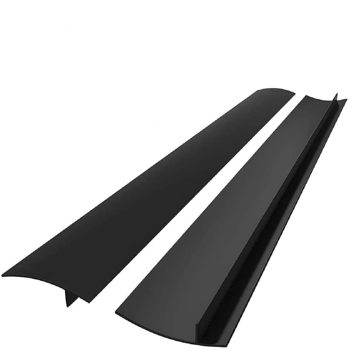 FLSEPAMB Stove Gap Covers Kitchen Counter Gap Covers 30 Inch 2 PCS Heat Resistant Oven Gap Filler Seals Gaps Between Stovetop and Counter Easy to Clean Black