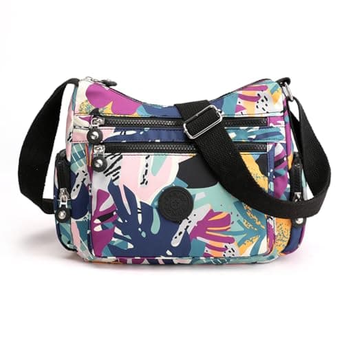 Crossbody Bags for Women Trendy, Crossover Bags for Women Cross Over Purse for Woman, Over Shoulder Purse Crossbody for Women (Jungle block)