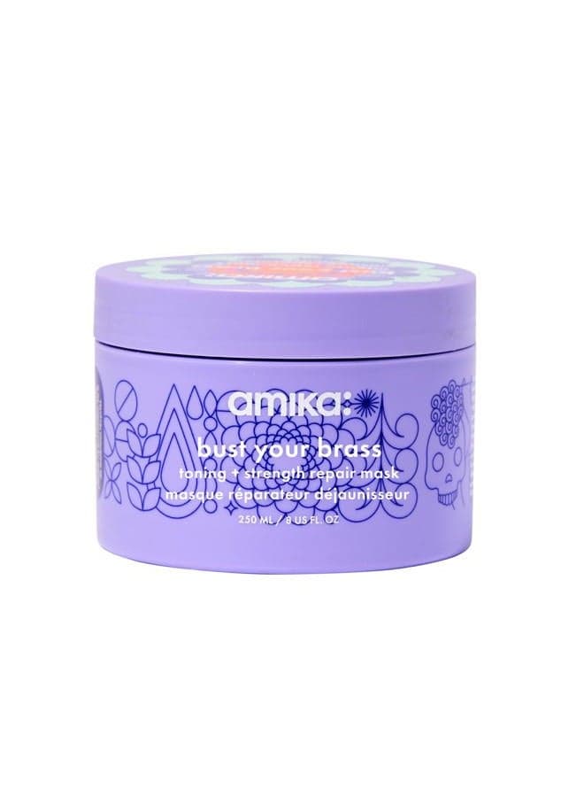 amika bust your brass toning + strength repair mask, 250ml