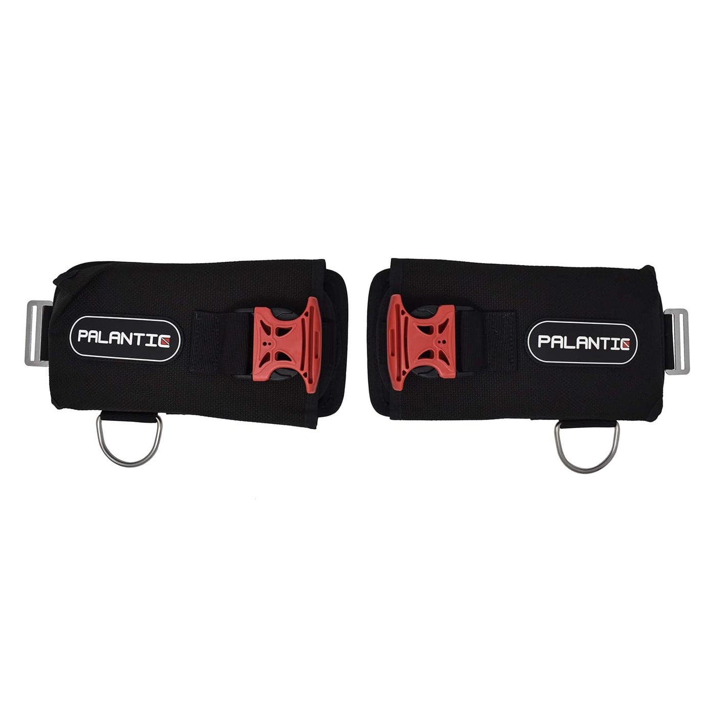 Palantic Scuba Tech Universal Diving Weight Pocket System, Heavy Duty Nylon with Quick Release Buckles & D-Rings, Impact Resistant, 10-12 lbs Capacity per Pouch, Durable - Black, Pair