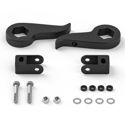 Richeer 1-3" Torsion Bars Key Compatible with 2011-2019 Silverado Sierra 2500HD 3500HD 4X4 with Shock Extender Brackets, Adjustable 1 to 3 Inch Forged Suspension Leveling Lift Kits