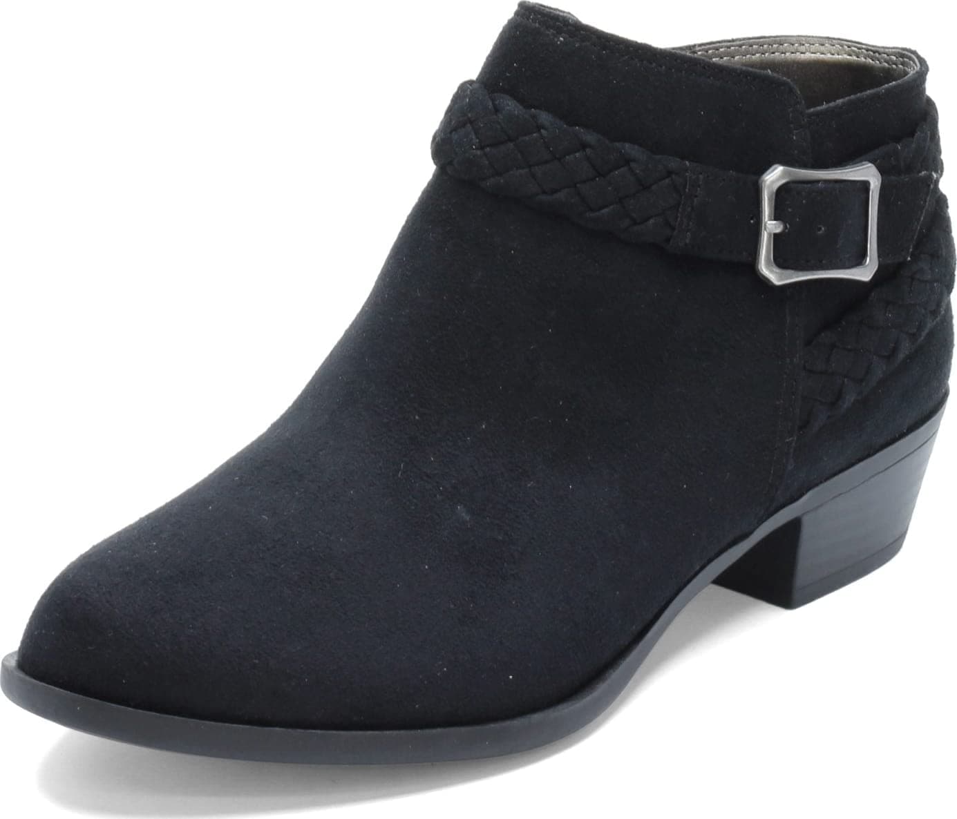 LifeStride womens Adriana Ankle Bootie Black Micro 95 Wide US