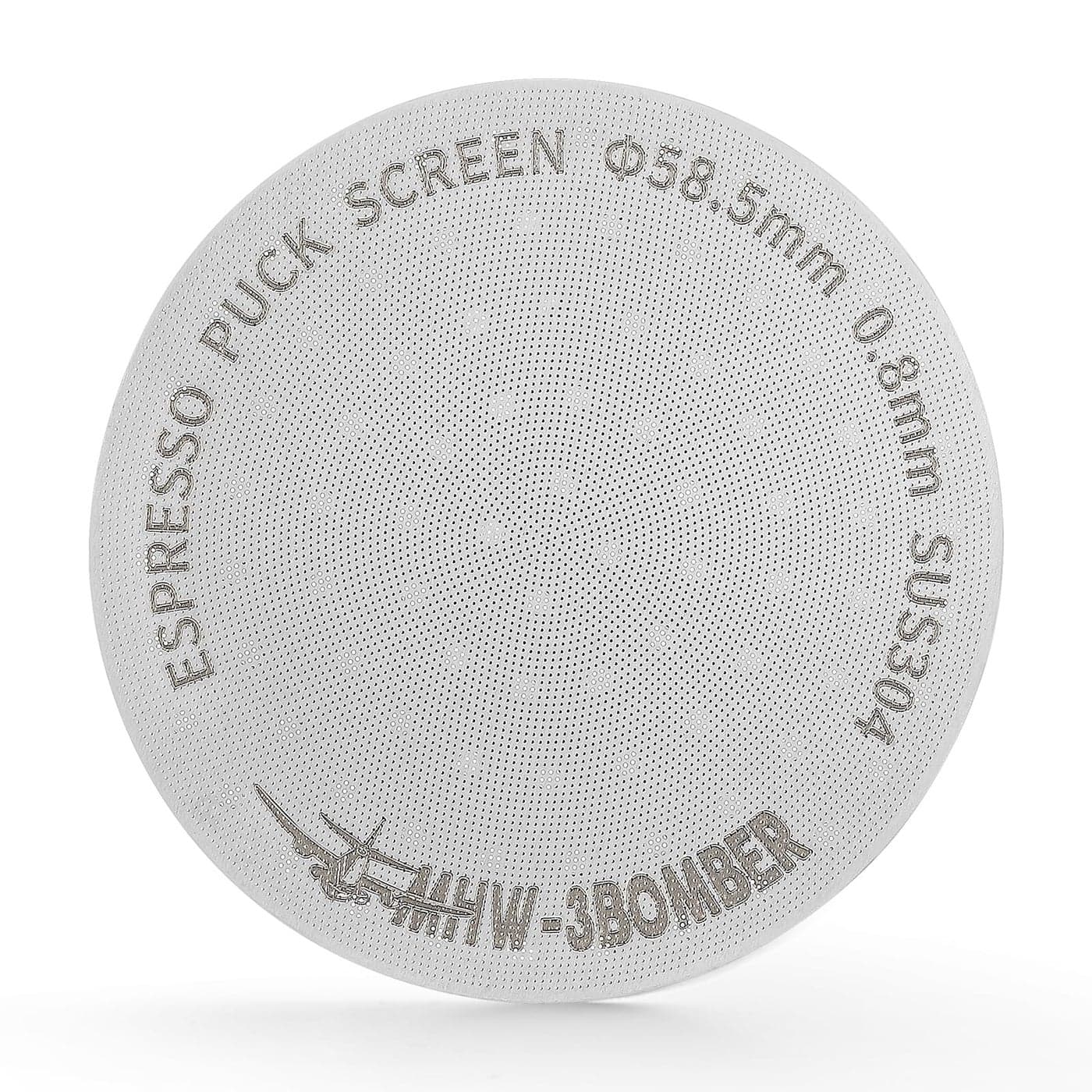 MHW3BOMBER 585mm Espresso Puck Screen with Round Hole Espresso Filter 08mm Thickness Stainless Steel Coffee Reusable Filter for Bottomless Portafilter Filter Basket FG5590OS