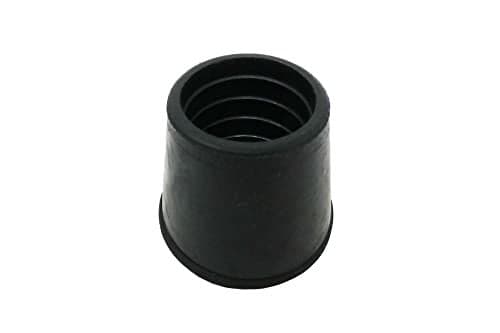 Shepherd Hardware 1-1/2" Round Non-Marking Rubber Slip-On Chair Leg Tips, Non-slip Protective Furniture Leg Caps for Chairs, Stools, and Tables on Hard Surfaces, Set of 12, Black