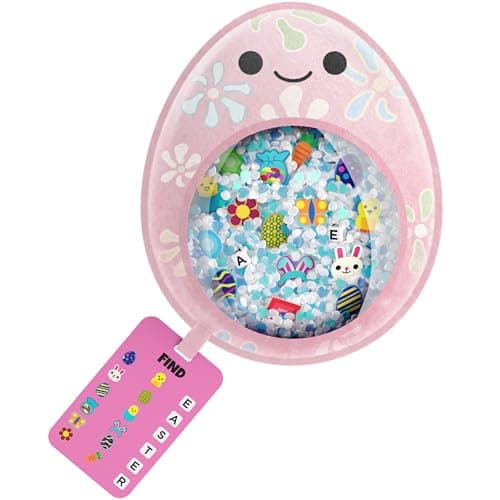 Vango BIZYBOO Easter Egg Busy Bag Scavenger Hunt Hidden Object Search Sensory Matching Game for Kids 2 and Up Pink