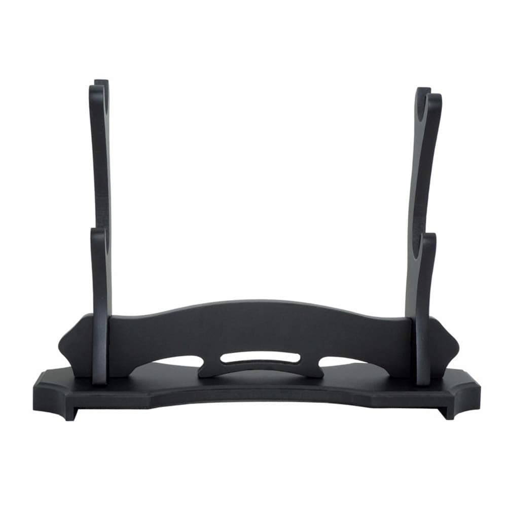 BiJun Sword Stand Katana Stand 2 Tier Wooden Katana Holder Lightsaber Hanger Display Rack For All Samurai Sword