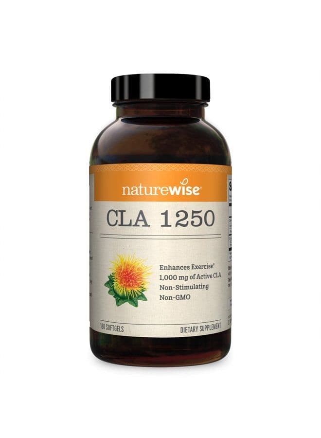 CLA 1250 Support Exercise Naturally (2-Month Supply), Support Fitness goals, Supports healthy energy levels 180 Count