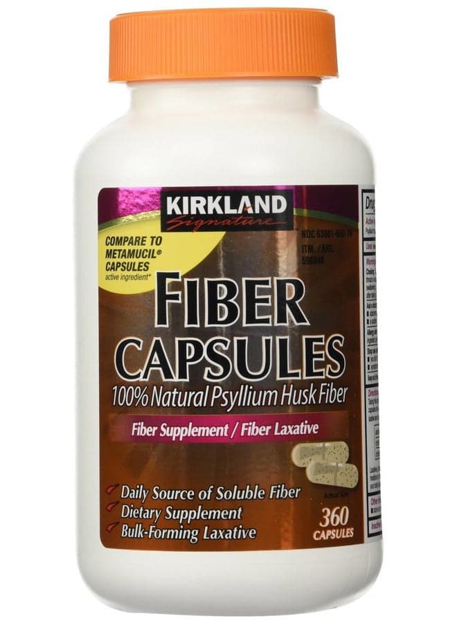 Kirkland Fiber Capsules, 2 Pack (360 Capsules Each)