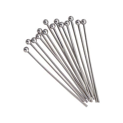 DanLingJewelry Approx 500Pcs 304 Stainless Steel Ball Head Pins Findings Jewelry Making 30mm118 Inch