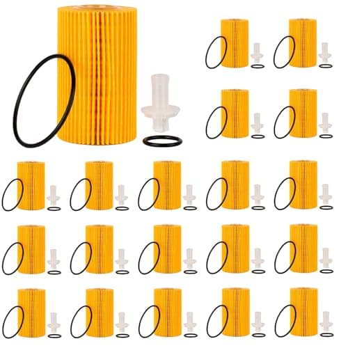 GETOPAUTO 04152-YZZA4 Engine Oil Filter - Compatible with Toyota Land Cruiser, Sequoia, Tundra (2008-2022) - Replaces 04152-38020, 04152-51010 (Set of 20)