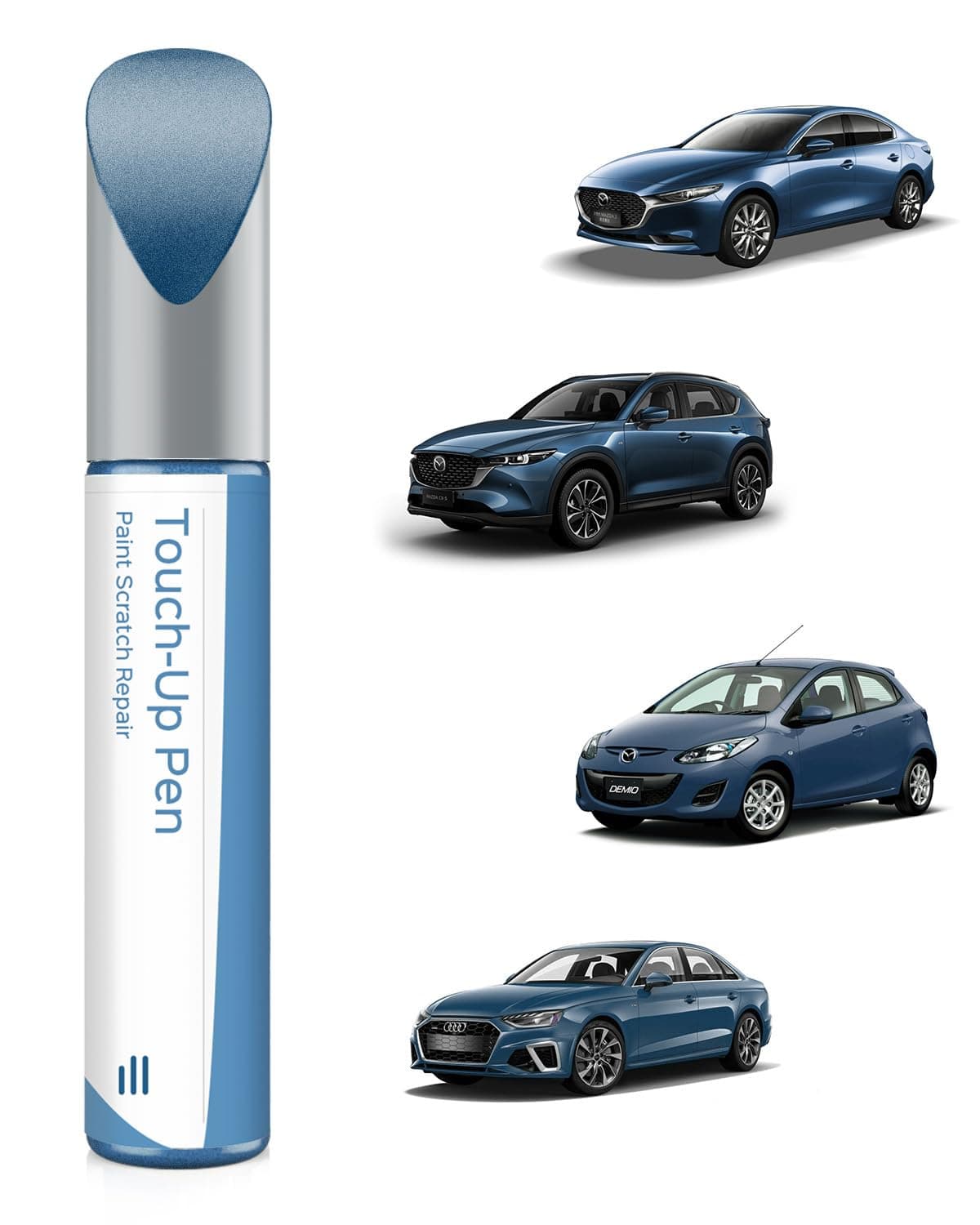 PARTS4EV 42B Blue Reflex Pearl Touch Up Paint Compatible with Mazda Exact Match Chips and Nicks Touch Up