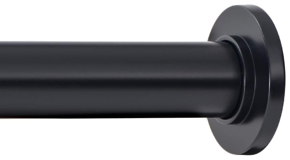 Ivilon Tension Curtain Rod Spring Tension Rod for Windows or Shower 36 to 54 Inch Black