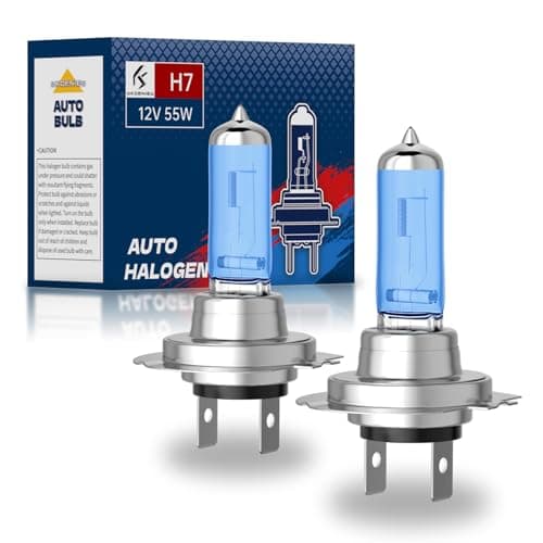 H7 Halogen Headlight Bulbs Standard High Beam or Low Beam or Fog Light Bulb DC 12V 55W 5000K4000 LumensWhite Headlight BulbsHead Light Bulbs for CarHigh Brightness Headlight Bulb Pack of 2