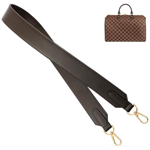 jiesinlov Vachetta Leather Straps Crossbody Replacement Bag Shoulder Strap for Neverful Speedy Graceful Tote Handbag(W1.5in,L45.2in-Coffee)