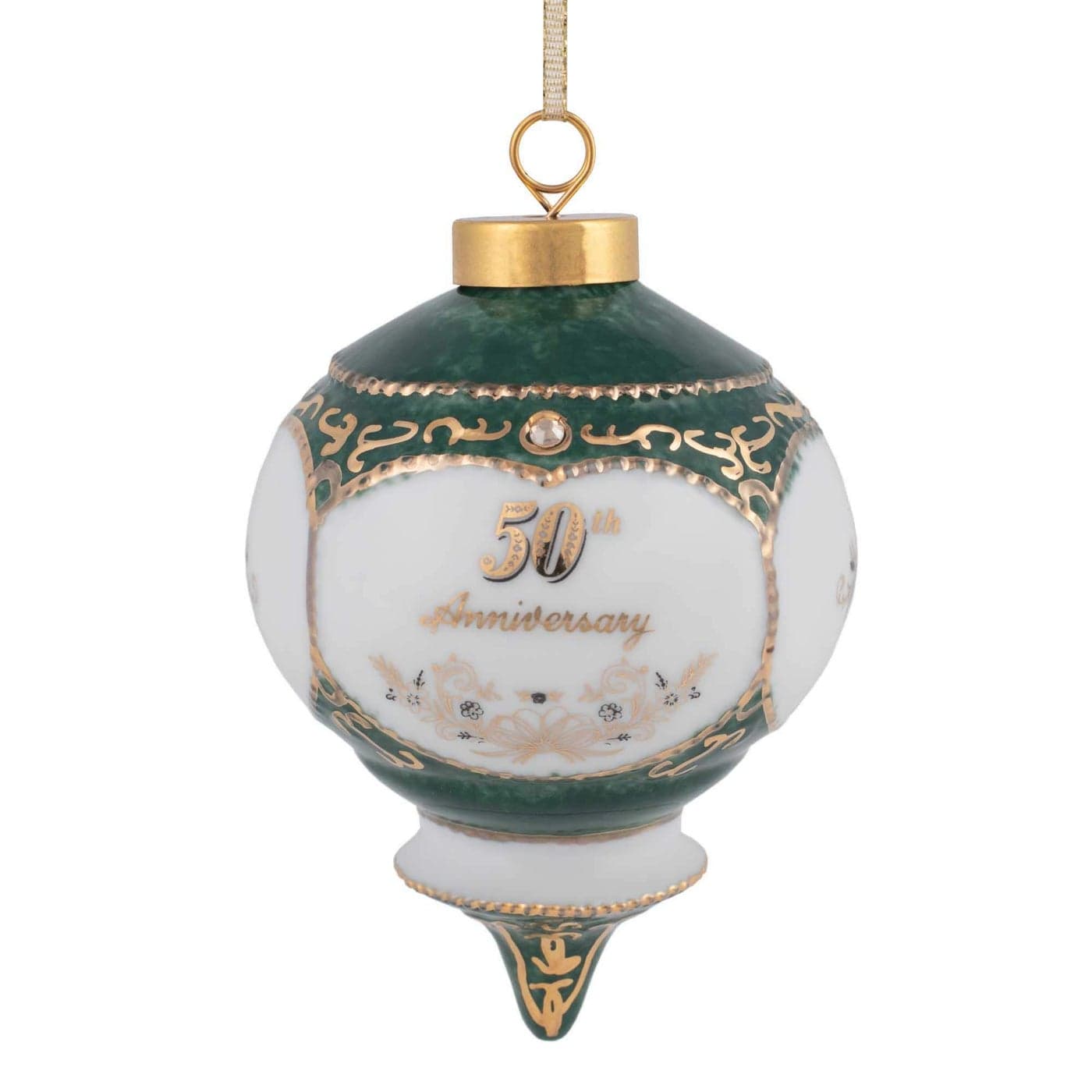 CBE Happy 50th Wedding Anniversary Victorian 45 Inch Porcelain Hanging Ornament