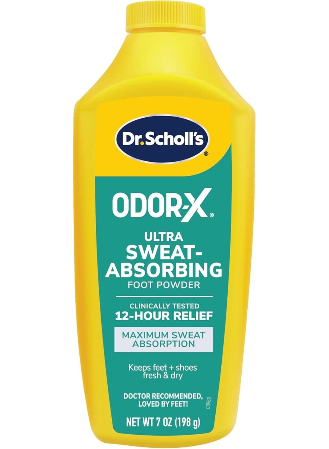 Dr. Scholl's Odor-x Sweat Absorbing Foot Powder, 7 Ounce (Pack of 1)