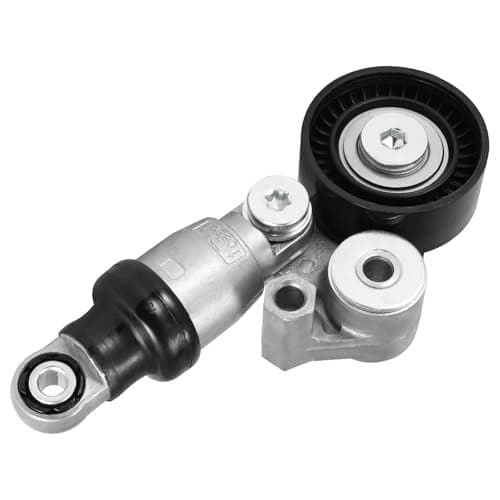 AULINK PE0115980A Belt Tensioner Assembly with Pulley (2.0L 2.5L L4) For Mazda 3 2012-2021,3 Sport,6 2014-2021,CX-3 2016-2021,CX-5 2013-2021,CX-9 2016-2021,CX-30 2020-2021,MX-5 Miata 2016-2021 39390