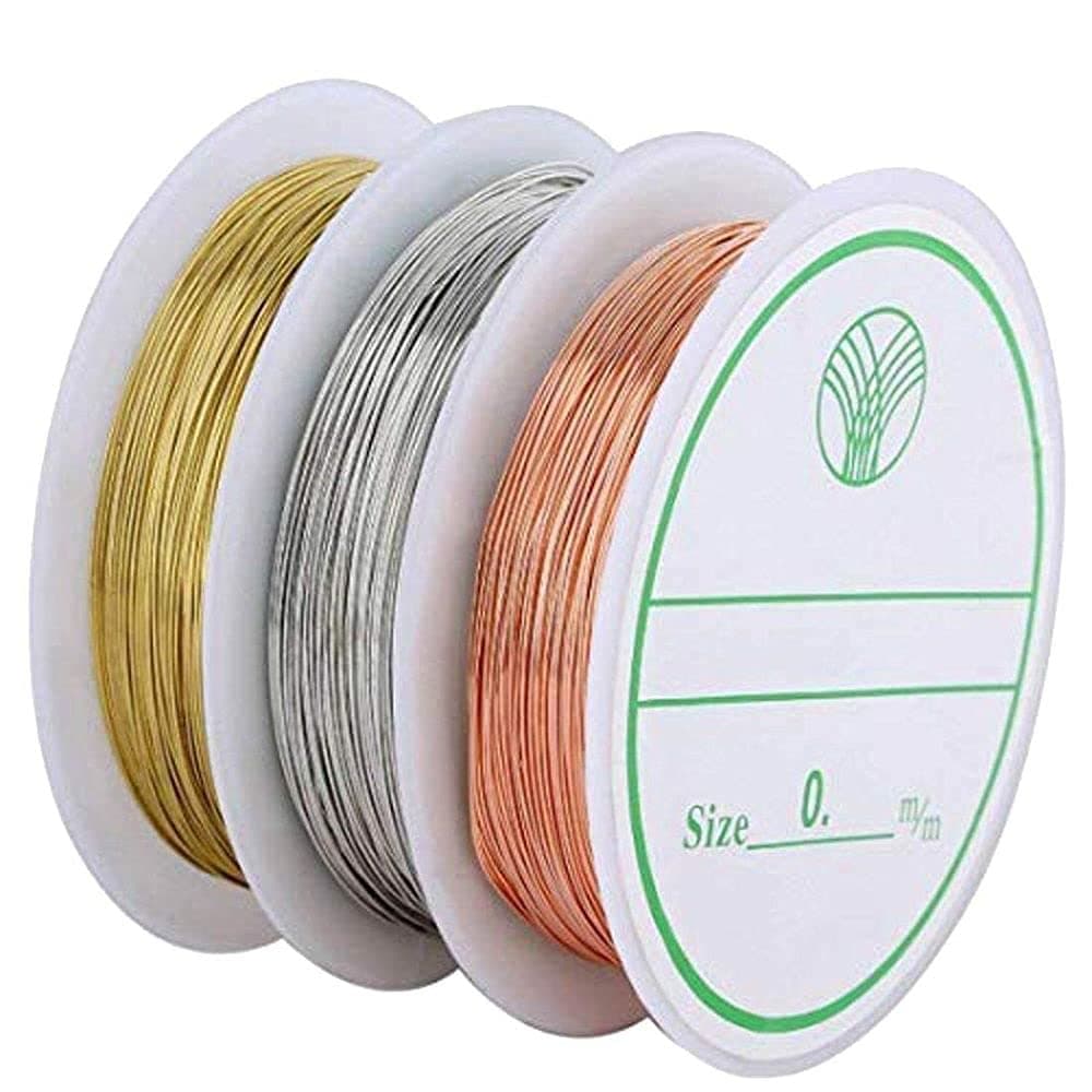 Diy Crafts 11064 6347 Silver Golden Copper Plated Craft Work Wire Beads Jewelry Making Multicolor 16 Piece