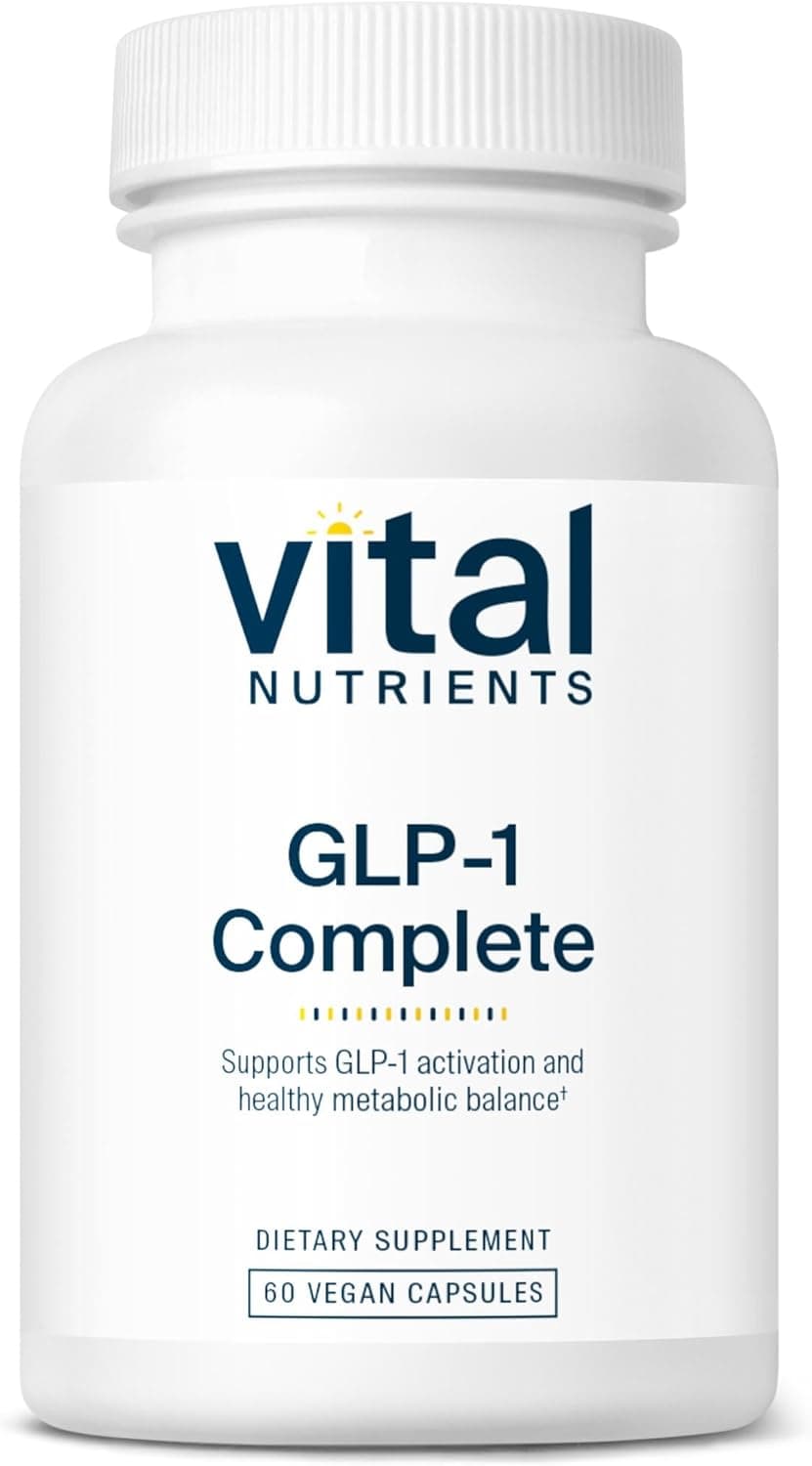 Vital Nutrients GLP1 Complete GLP1 Probiotic Prebiotic Postbiotic Hops Extract FastActing GLP1 Activators Helps Curb Cravings Vegan Dairy Gluten Free 60 Capsules