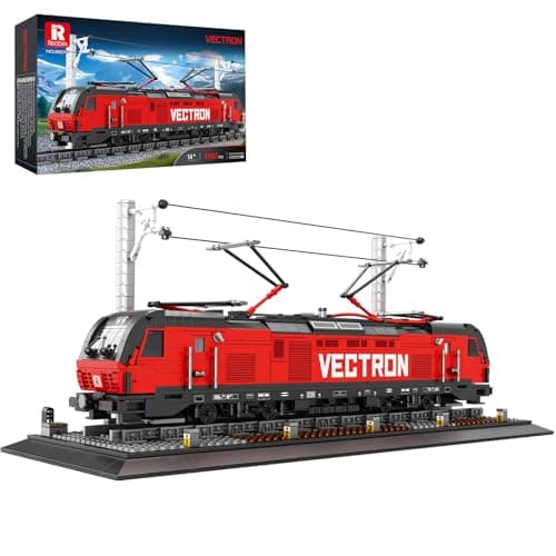 Reobrix Train Building Block Kit with Base MOC City Train Sets Classic Vectron Electric Truck 66019Model for Adult Car Lovers Gift Ideas for Girls Boys Home Dcor 1757 PCS
