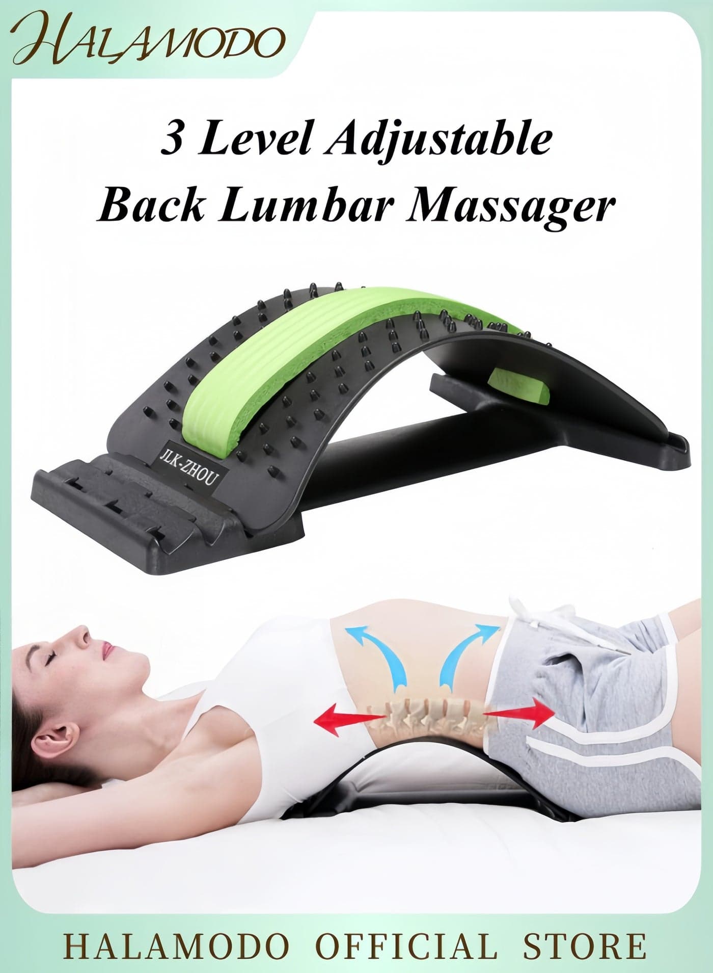 Back Stretcher for Lower and Upper Back Pain Relief 3 Level Adjustable Back Lumbar Massager Lumbar Stretching Device Posture Corrector Back Support for Office Chair Get Muscle Tension