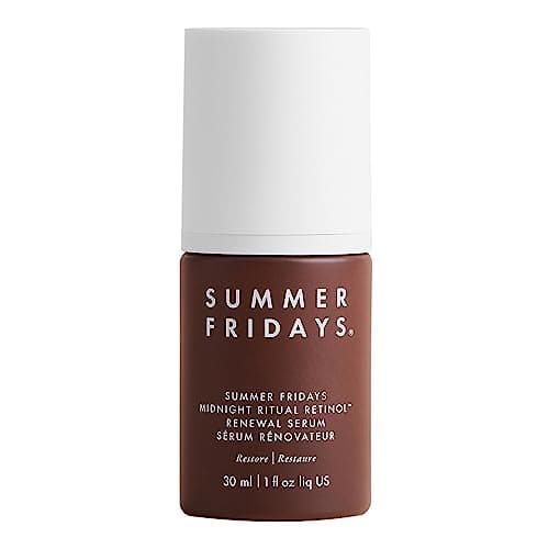 Summer Fridays Midnight Ritual Retinol Serum Renewal Anti Aging Serum for Face Fine Lines Discoloration Enriched with Jojoba Oil Hyaluronic Acid Niacinamide to Renew Skins Appearance 1 oz