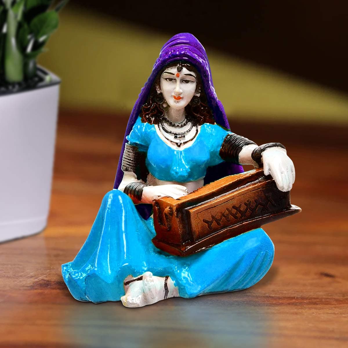 KARIGAARI Ideas Hand Crafted Rajasthani Traditional Showpiece Women Figurine Idol for Home Decoration
