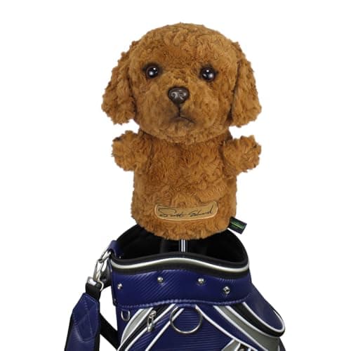 Scott Edward Poodle Golf Club Cover Fit Well for Driver Wood Golf Club Funny Cute Animal Design Soft Functional Golf Headcover Stylish Protection for Your Clubs for Men and Women