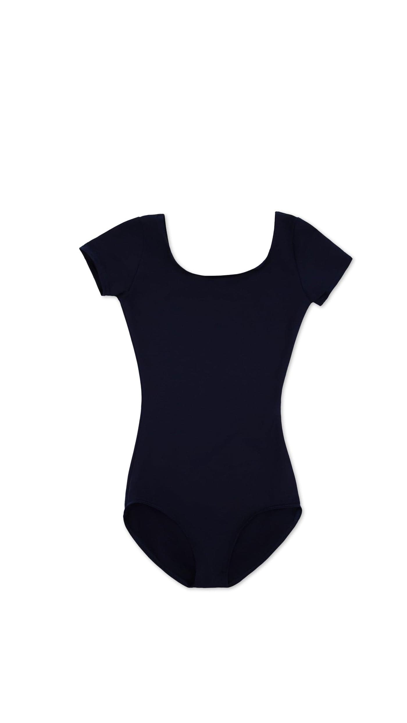 Capezio Big Girls' Classic Short Sleeve Leotard,Navy,L (12-14)