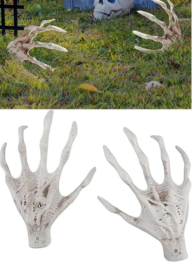 Witch Bone Hands 1 Pair of Plastic Hand Bones Suitable for Party Horror Prop Decorations Halloween
