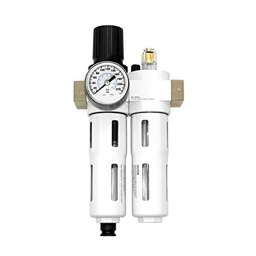 Beduan 1/2"NPT Compressed Air Filter Regulator Lubricator Combo(0-230 psi), Air Tool Compressor Filter Water/Oil Trap Separator with Guage, Manual Drain