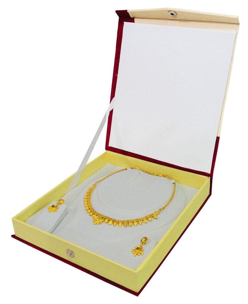 atorakushon Pack of 1 Pcs Multipurpose Necklace Earring bangle bracelet set half set box Jewelry Makeup Vanity Box (Crem)