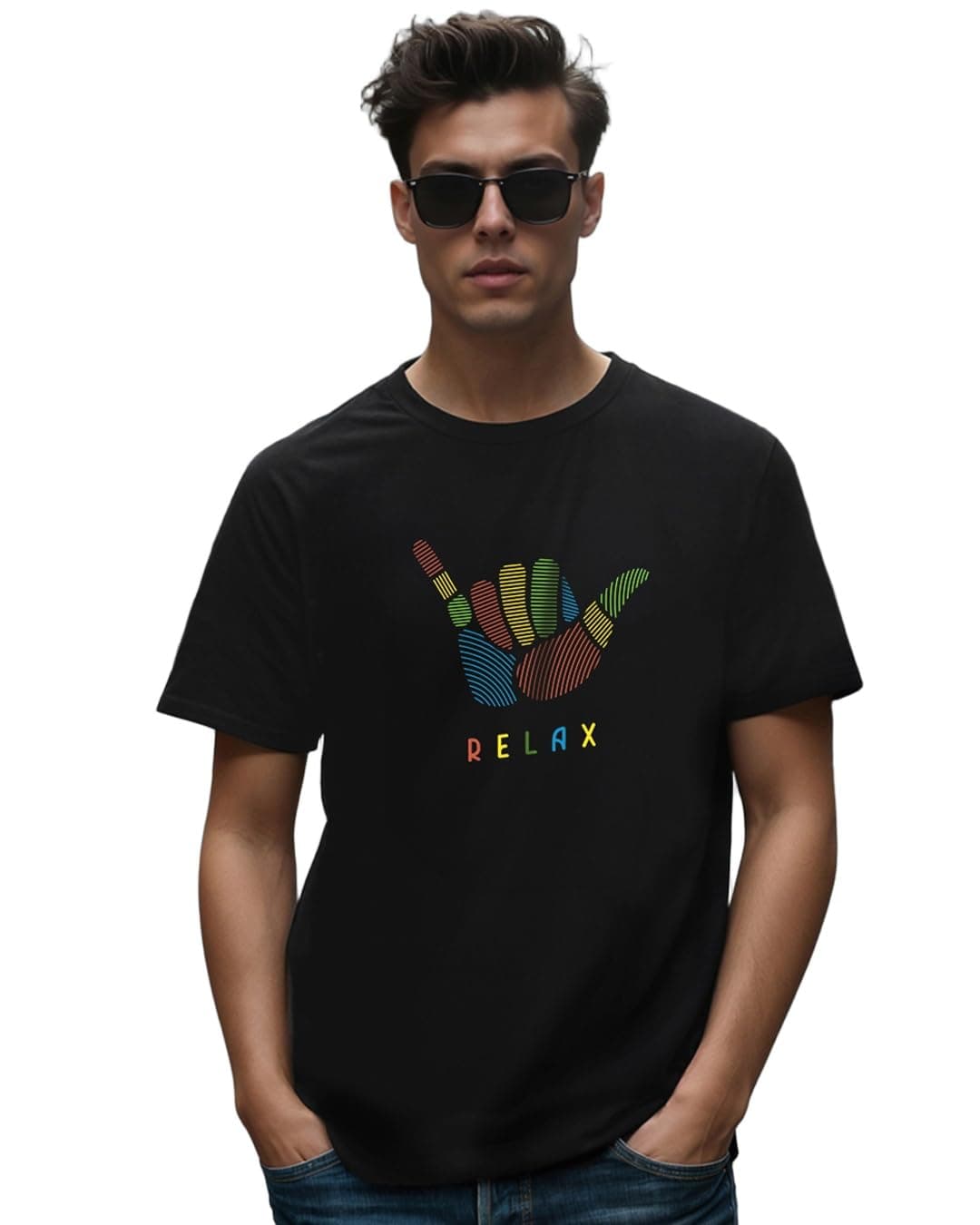 Bewakoof Men's Graphic Print Regular Fit Half Sleeve Round Neck Cotton T-Shirt