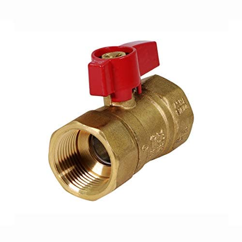 SUPPLY GIANT GUHW-56G56G Gas Ball Valve with 3/4'' FIP x 3/4'' FIP Fittings for Gas Connectors with Quarter-Turn Lever Handle, Brass Construction, Excellent Corrosion Resistance, CSA Approved