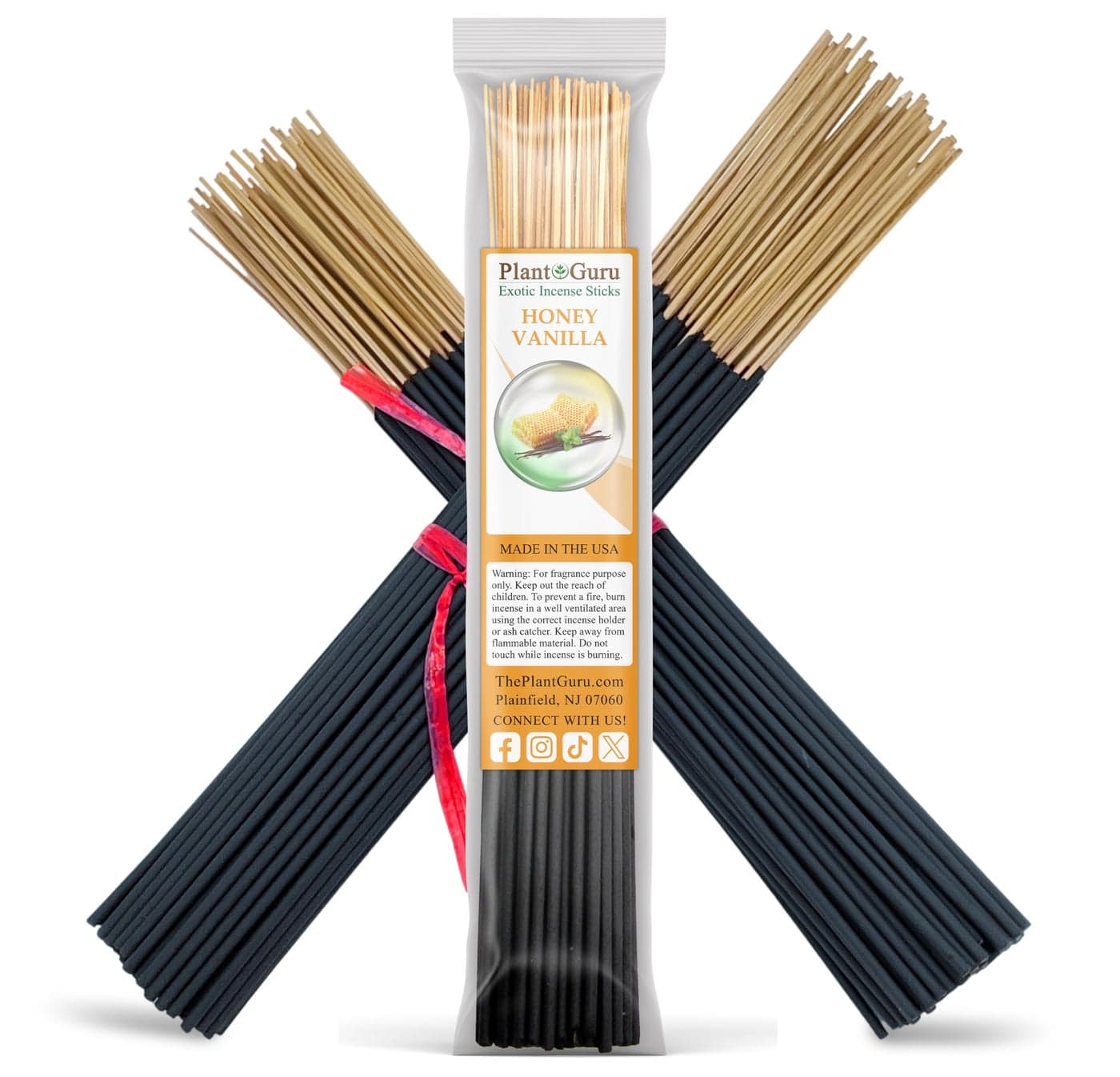 Honey Vanilla Incense Sticks 11 1 Bundle 85 to 100 Sticks Smooth and Clean Long Burn Time 45 to 60 Minutes