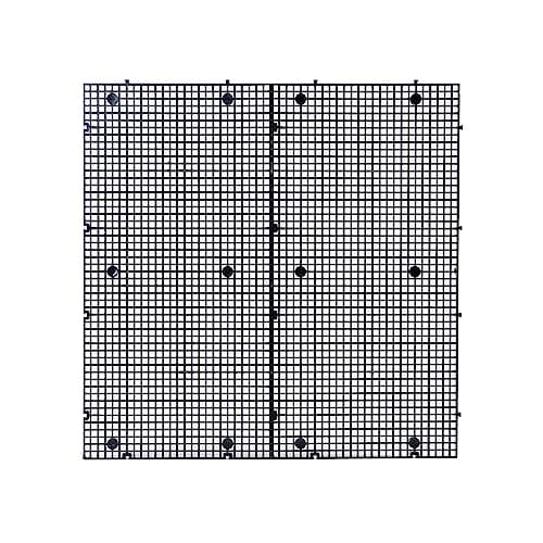 ALEGI Aquarium Grid Isolate Board Divider Fish Tank Bottom Black Filter Tray Plastic Crate (4pcs Black)
