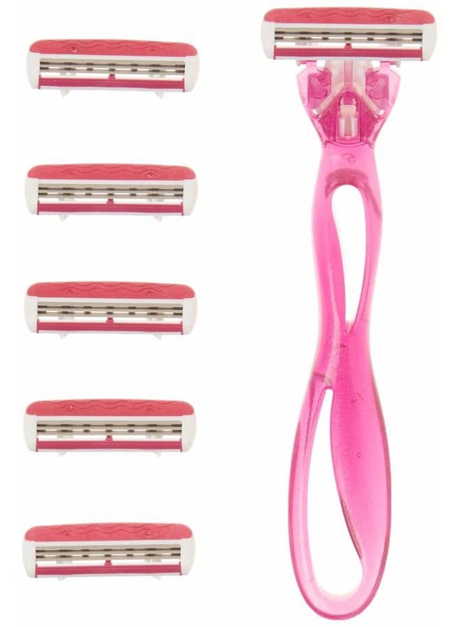 Click 3 Soleil Women's Disposable Razors, 3 Blades With a Moisture Strip For a Smoother Shave, 12 Piece Razor Set