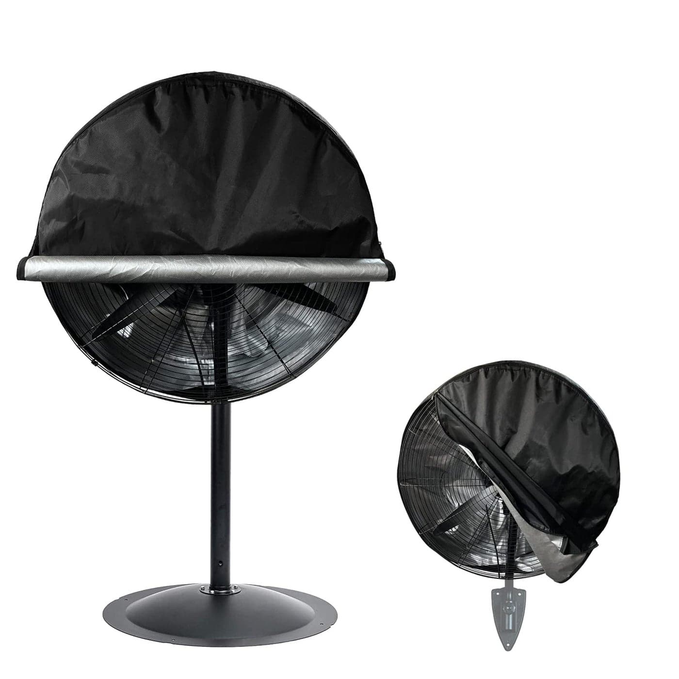 Bitubi Industrial Fan Cover Waterproof Outdoor Fan Covers Compatible for 2024 Inch Wall Mount Fan and Pedestal Fan Heavy Duty 600D oxford Dustproof Fan CoverBlack
