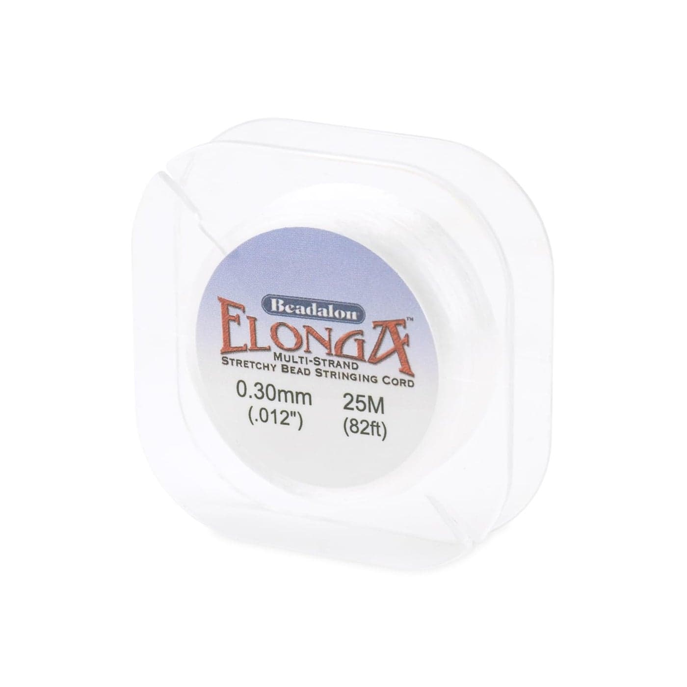 Beadalon Elonga Stretch Cord, 0.3 mm / 0.012 in, White, 25 m / 82 ft