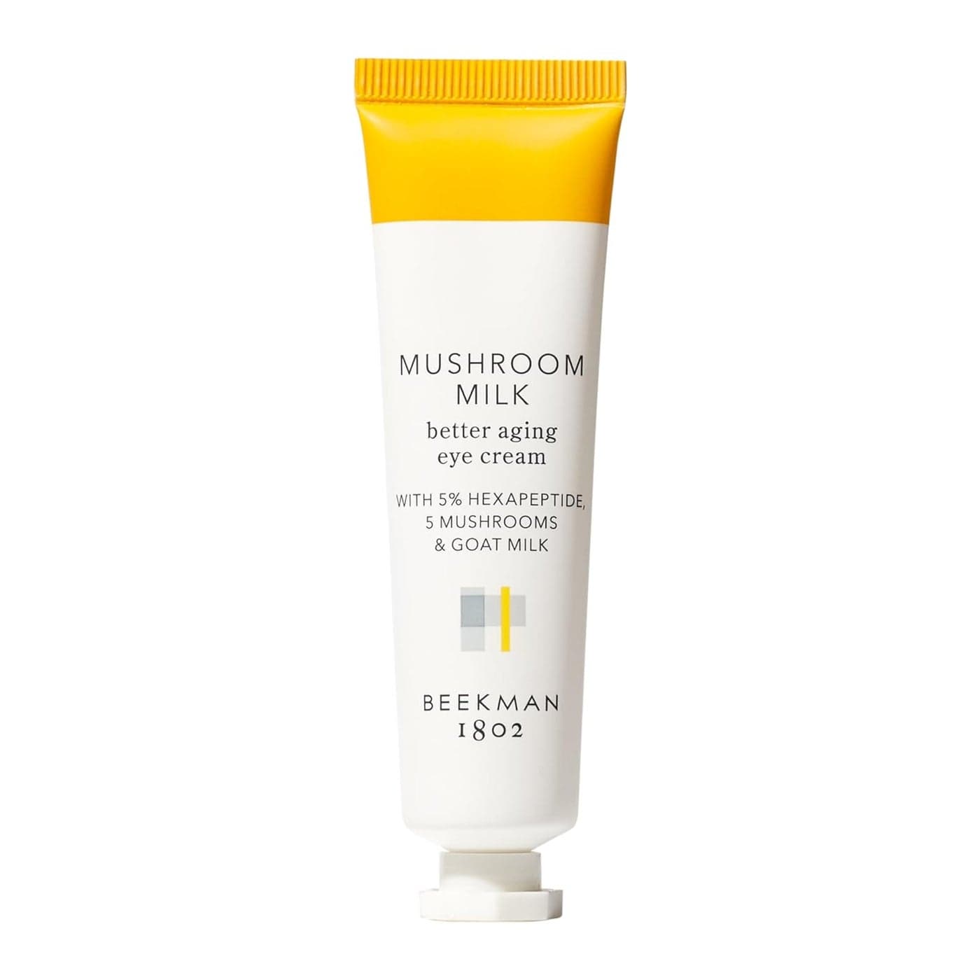Beekman 1802 Mushroom Goat Milk Eye Cream Clinically Proven AntiAging Eye Treatment for Dark Circles Fine Lines With Kojic Acid Hexapeptide Mushrooms FragranceFree CrueltyFree