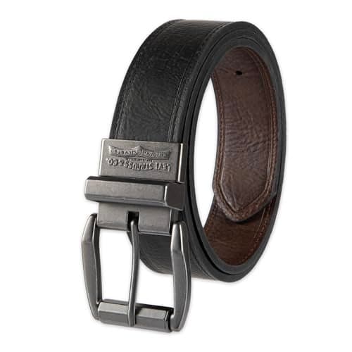 Levi's Men's Reversible Casual Jeans Belt, Black/Brown Laminate, 38 (Waist 36)