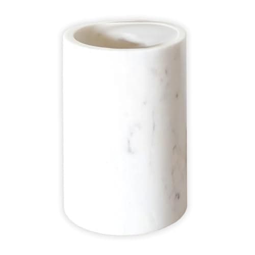 100 North Cooking Tools Organizer White 7 x 5 Inches Marble Kitchen Utensil Holder