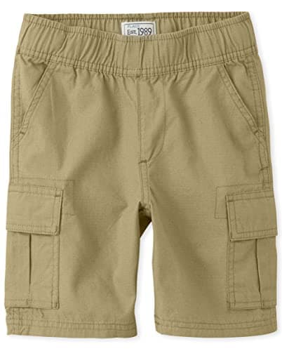 The Children's Place Boys Pull on Cargo Shorts,Flax Single,12S