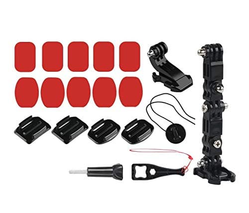 yantralay 4-Way Helmet Chin Mount for Hero 13/12/11/10/9/8/7, Osmo Action 3 & 4 SJCAM,Insta 360 & Other Cameras- Waterproof 3M Adhesive - Lightweight & Durable - Ideal for Bikers