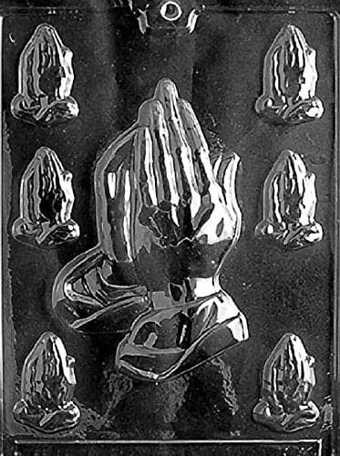 Grandmamas Goodies R031 Asst Praying Hands Chocolate Candy Soap Mold with Exclusive Molding Instructions