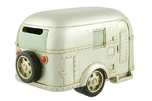 RV Collectibles Coin Bank Silver Vintage Travel Trailer Camper 65inch