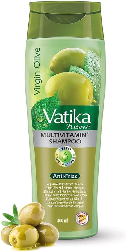 Vatika Naturals Multivitamin Olive Shampoo 400ml Enriched With Virgin Olive Multivitamin For Anti Fizz Coats Conditioning Softening Hair