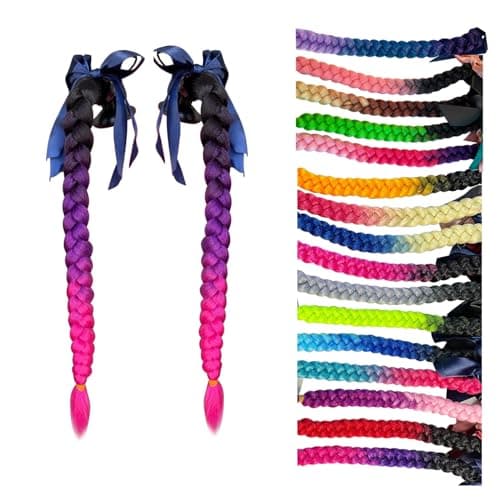 HHongJM 2PCS Helmet Pigtail Motorcycle Helmet Ponytail Bicycle Helmet Braids Hair Tails Used for Any HelmetsSuction Cup Reusable Design 2PCSHelmet Not Included